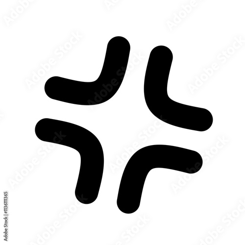 angry icon vector on white background