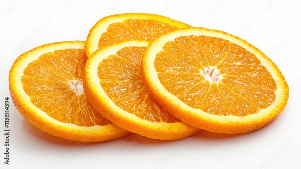 Juicy Orange Slices in Motion with Sparkling Effect Juicy Orange Slices in Motion with Sparkling Effect