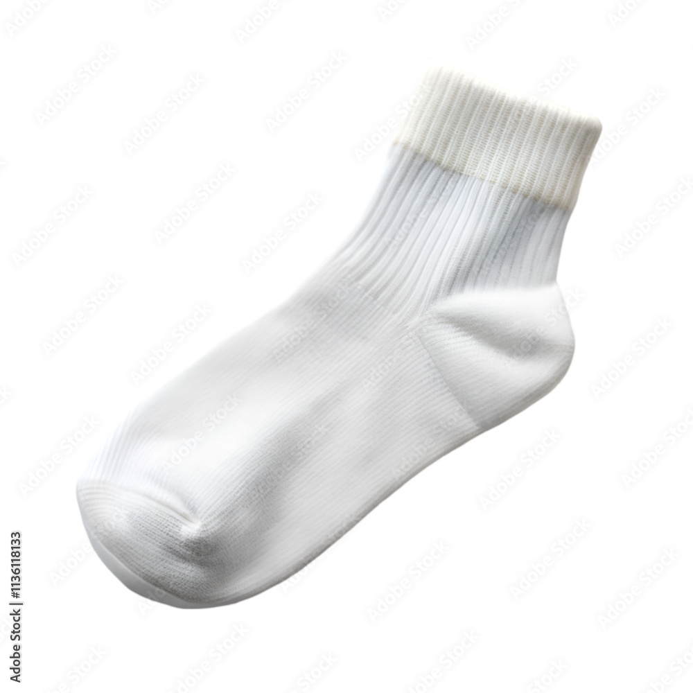 White sock isolated on transparent background White sock isolated on transparent background