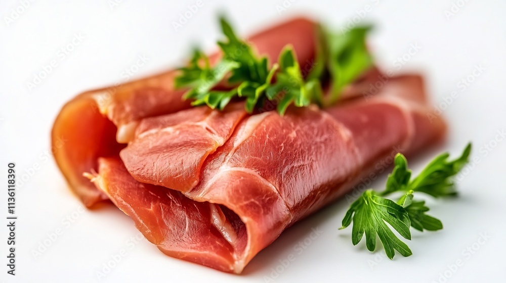 Delicious Rolled Prosciutto with Fresh Parsley Delicious Rolled Prosciutto with Fresh Parsley