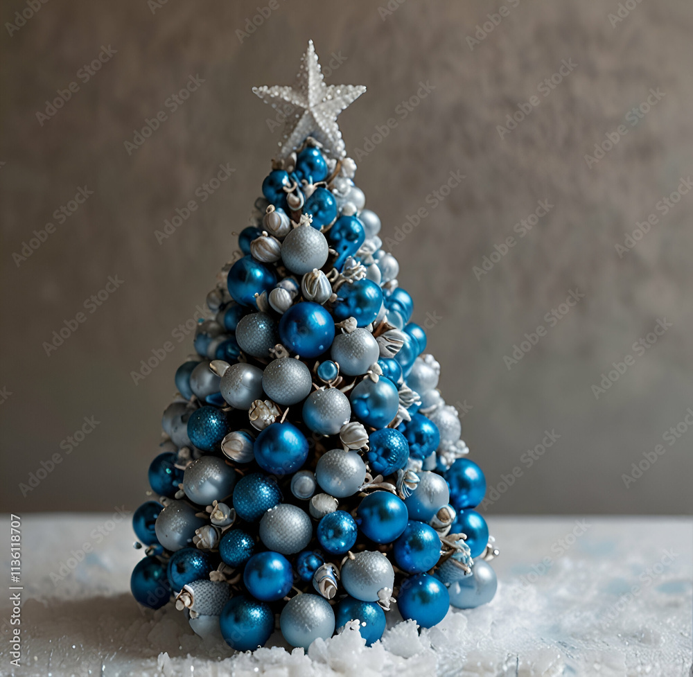 snow covered tree AI generative