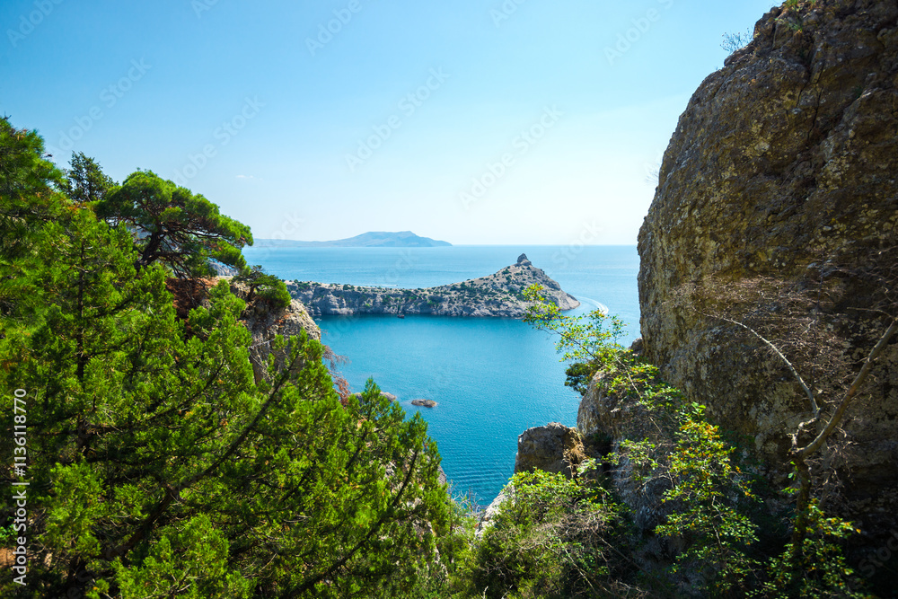 Φωτογραφία Picturesque seascape with beautiful view of Cape Kapchik and the Black Sea