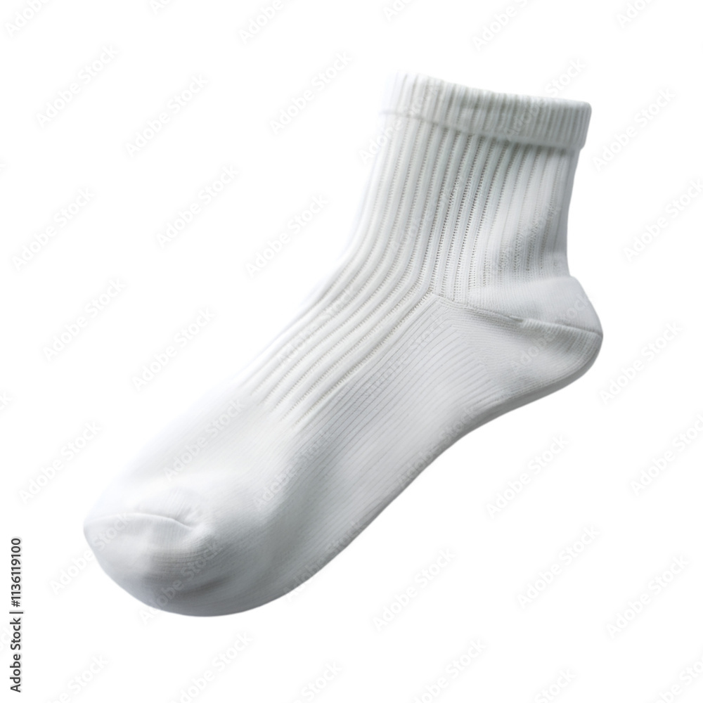 White sock isolated on transparent background White sock isolated on transparent background