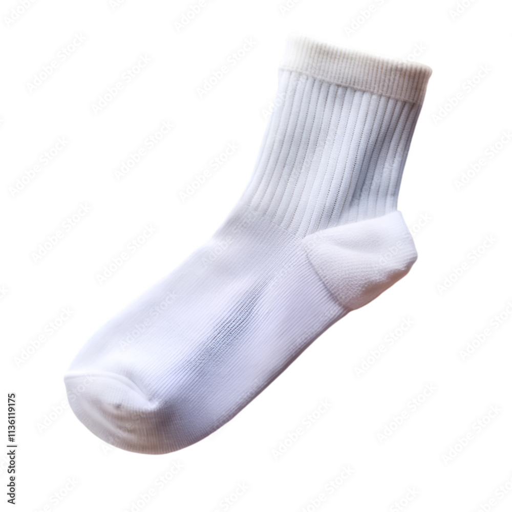 White sock isolated on transparent background White sock isolated on transparent background