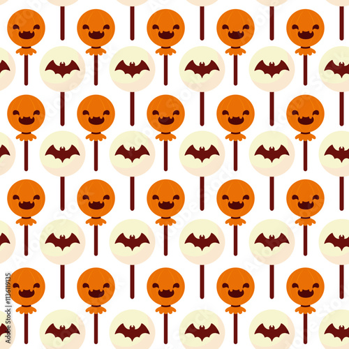 Halloween Candy Seamless Pattern