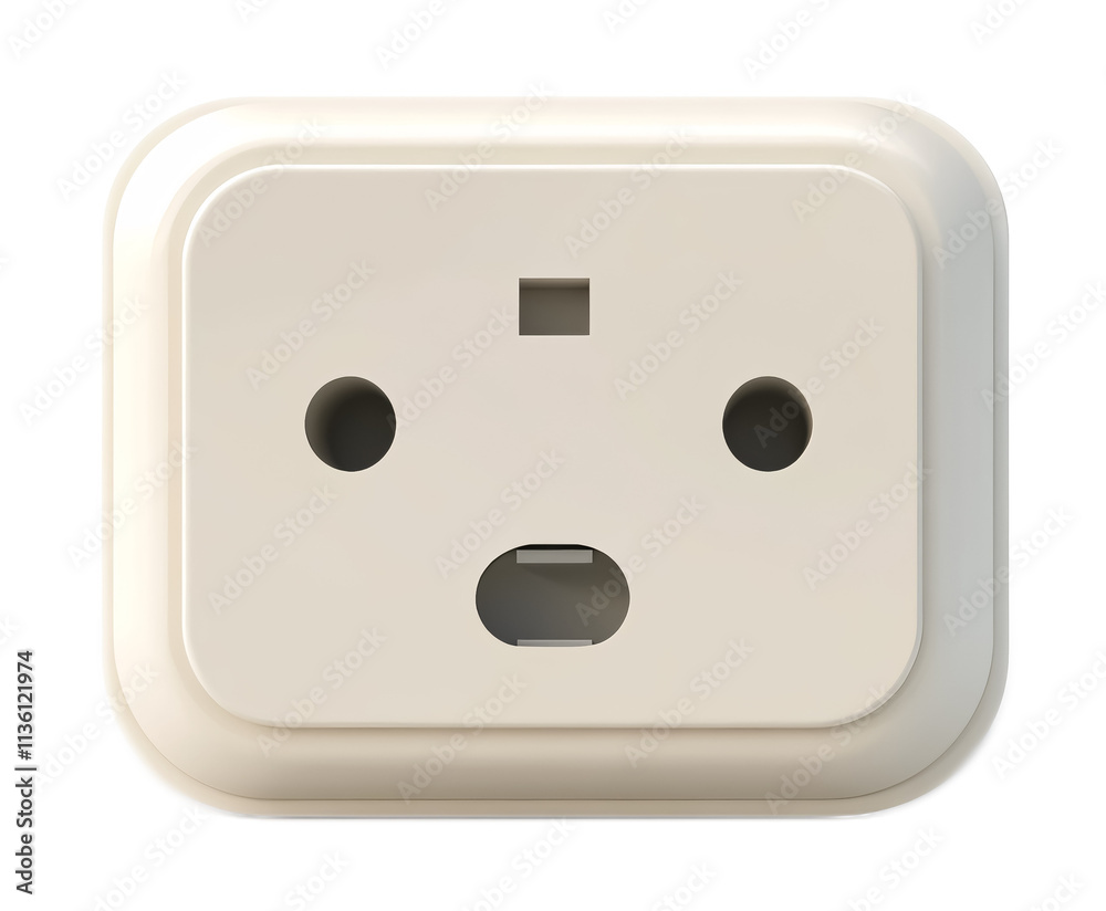 Power Outlet for Home & Office Electrical Needs - Isolated on White Background Power Outlet for Home & Office Electrical Needs - Isolated on White Background