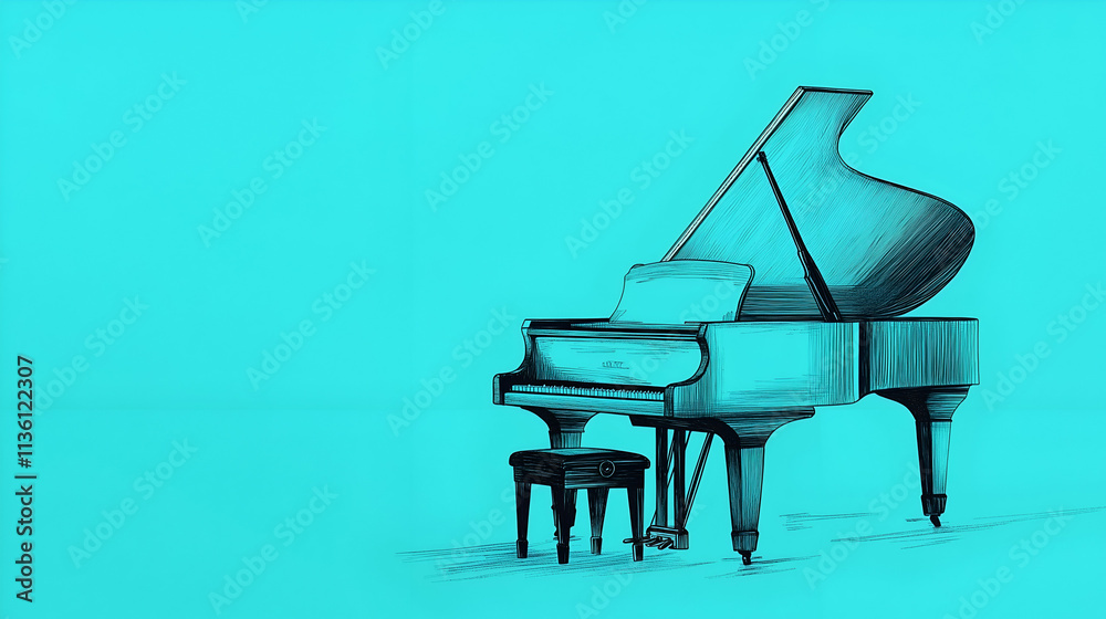 world piano day poster. World Music day. A clean and minimal design of a grand piano. world piano day poster. World Music day. A clean and minimal design of a grand piano.