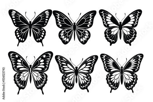 Wallpaper Mural Collection of butterfly silhouette Torontodigital.ca