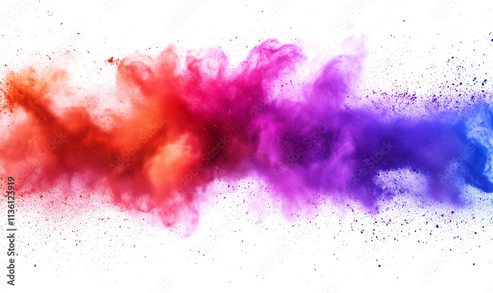 abstract colorful powder splatter dust explosion isolated on white background paint abstract colorful powder splatter dust explosion isolated on white background paint