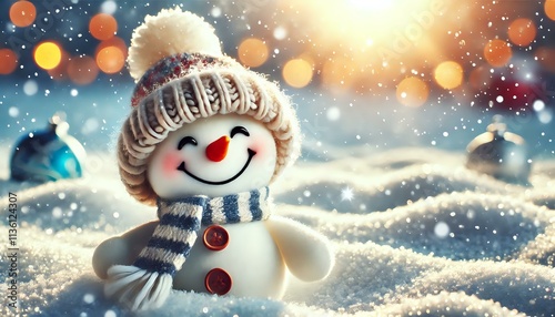 Festive Snowman in a Winter Wonderland