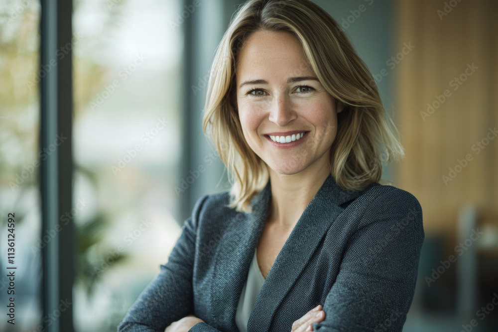 Successful Businesswoman Smiling Confidently Successful Businesswoman Smiling Confidently