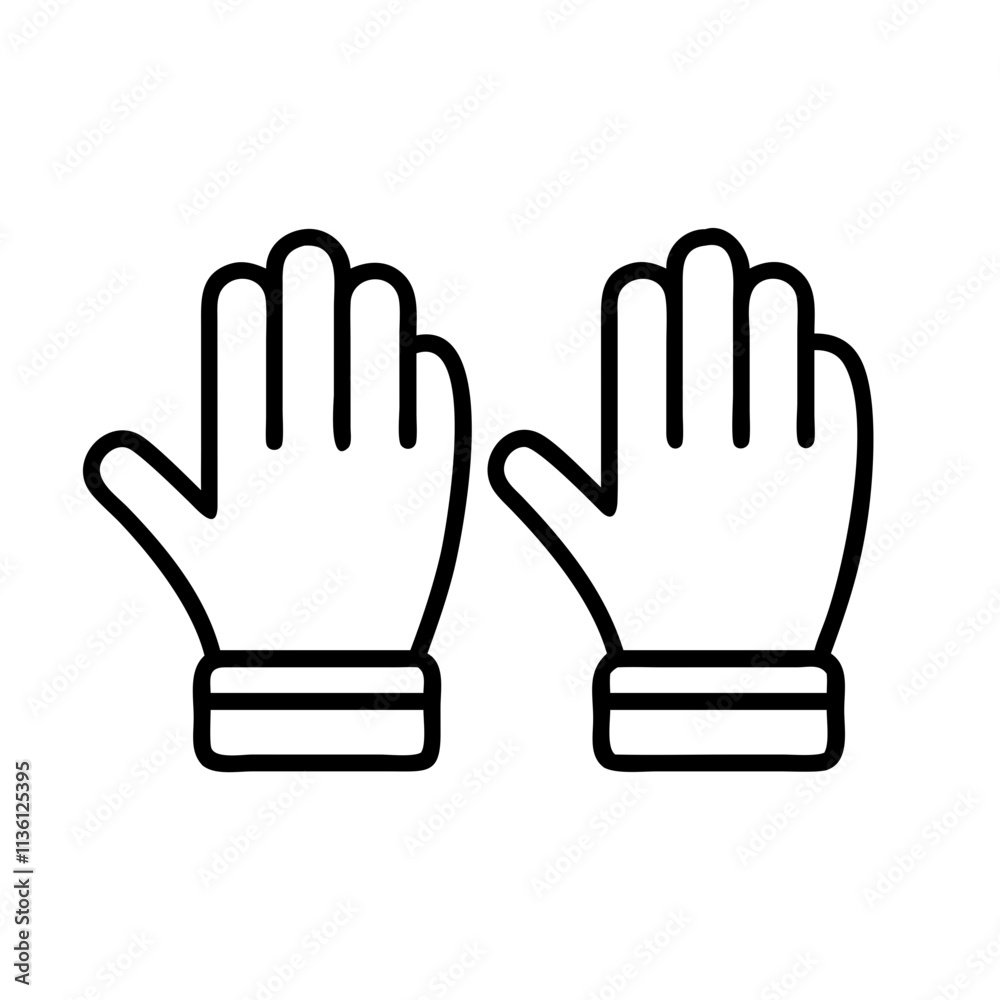 warm gloves icon, fall line art, fall icon - simple black line art icon of warm gloves, symbolizing fall celebrations. fall vector art. warm gloves icon, fall line art, fall icon - simple black line art icon of warm gloves, symbolizing fall celebrations. fall vector art.