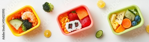 Explore colorful bento box themes for delicious meals kitchen food photography bright and playful culinary art photo