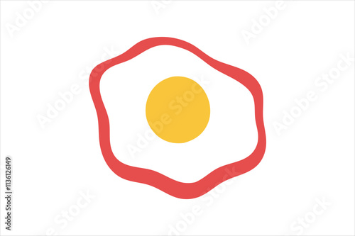 boiled egg, food item egg icon symbol vector art illustration