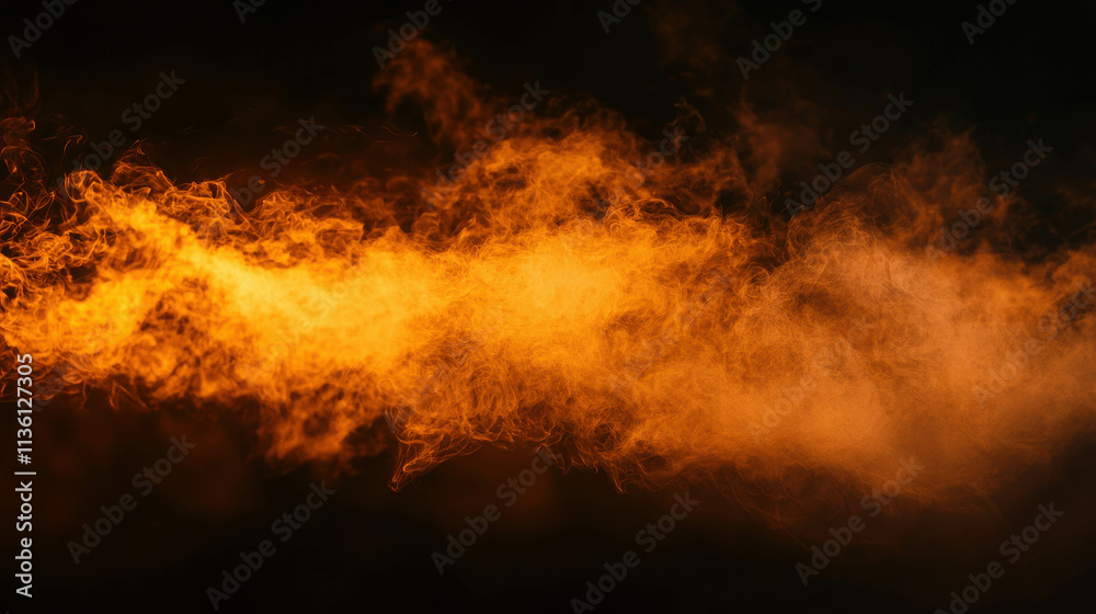 Diffused Orange Mist and Fog Effect Gently Floating in Abstract Background Diffused Orange Mist and Fog Effect Gently Floating in Abstract Background