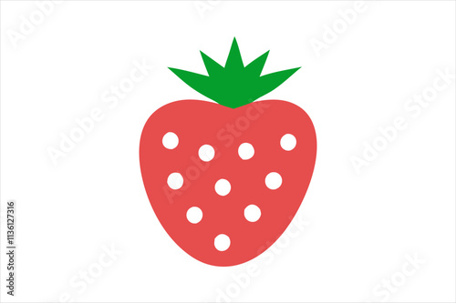 strawberry vector, fruits strawberry vector art illustration