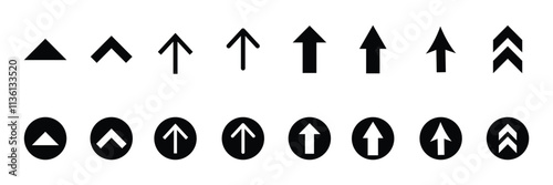 Arrow icon set cursor arrow up down and symbol icons. Modern simple solid arrows collection web design, mobile apps, interface minimal flat, solid line left right top bottom direction path photo