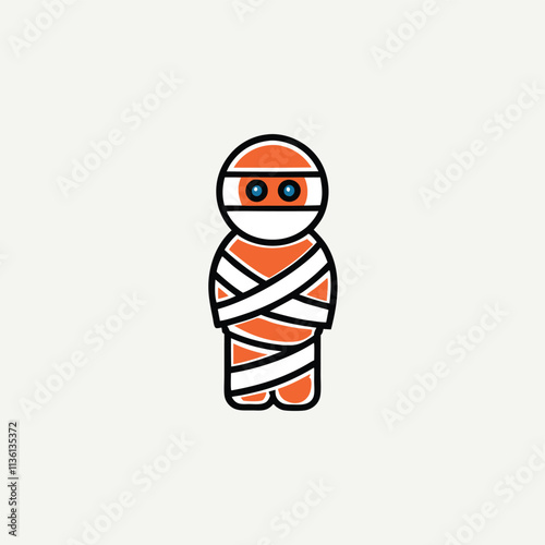 Mummy illustration Vector cartoon illustration isolated on white background
