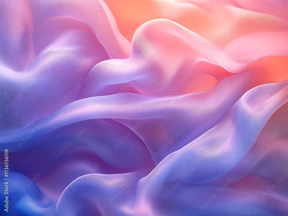 Obraz premium Abstract Pastel Fabric Draped in Soft Waves