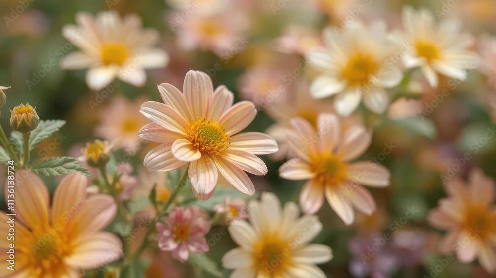 Vibrant floral backdrop, soft focus, bokeh effect, floral design, plant, petals Vibrant floral backdrop, soft focus, bokeh effect, floral design, plant, petals