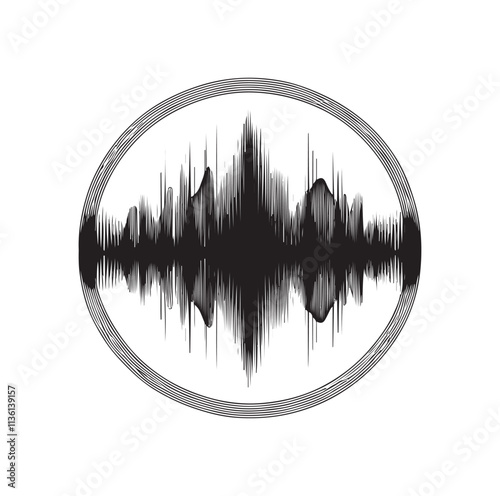 sound wave silhouette vector illustration