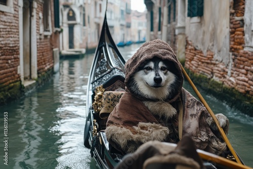 Familia Disfrutando del Gran Canal en Venecia: Una Experiencia TurÃ­stica Inolvidable en Italia photo