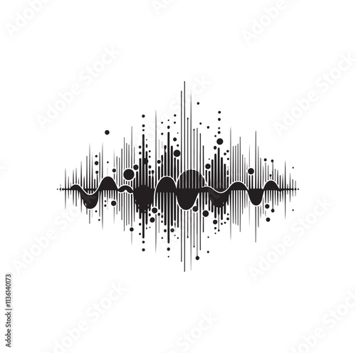 sound wave silhouette vector illustration