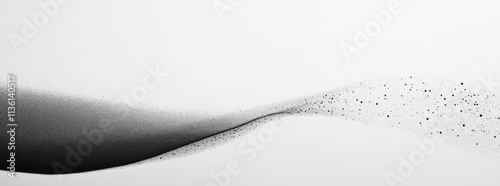 A black-to-grey gradient covering the right edge of an all-white canvas, featuring a single curvy wave near the bottom. Created with Generative AI