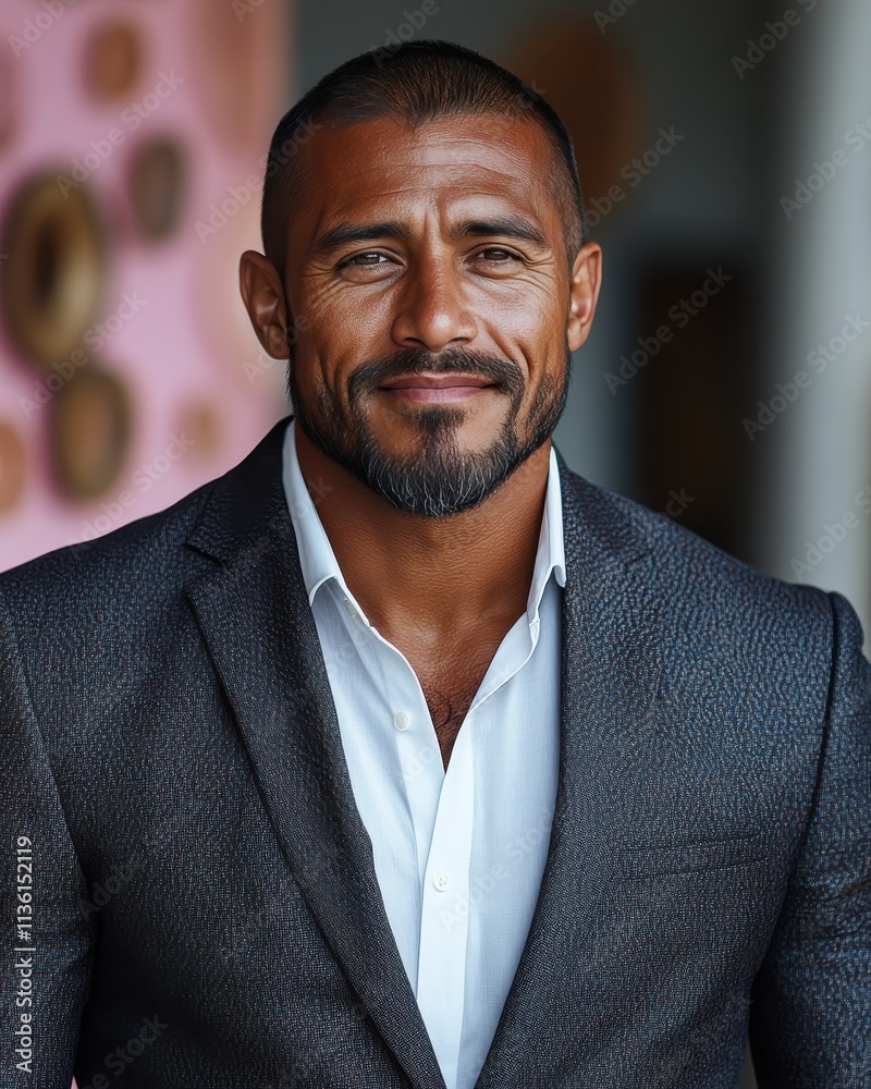 portrait business man wearing a suit with a beard portrait business man wearing a suit with a beard