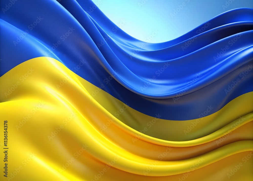 Dynamic Animation of Blue and Yellow Ukrainian Flag Shapes Flowing Together with Copy Space for Creative Use in Backgrounds and Designs Dynamic Animation of Blue and Yellow Ukrainian Flag Shapes Flowing Together with Copy Space for Creative Use in Backgrounds and Designs