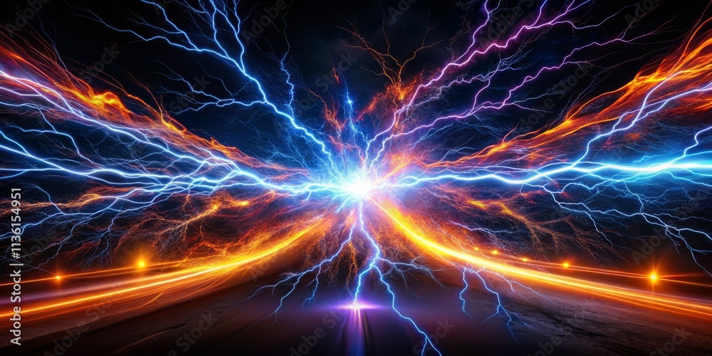 Electric Sparks Surge as the Countdown to a New Era Approaches, Capturing the Dynamic Energy of Anticipation in a Stunning Long Exposure Shot Electric Sparks Surge as the Countdown to a New Era Approaches, Capturing the Dynamic Energy of Anticipation in a Stunning Long Exposure Shot