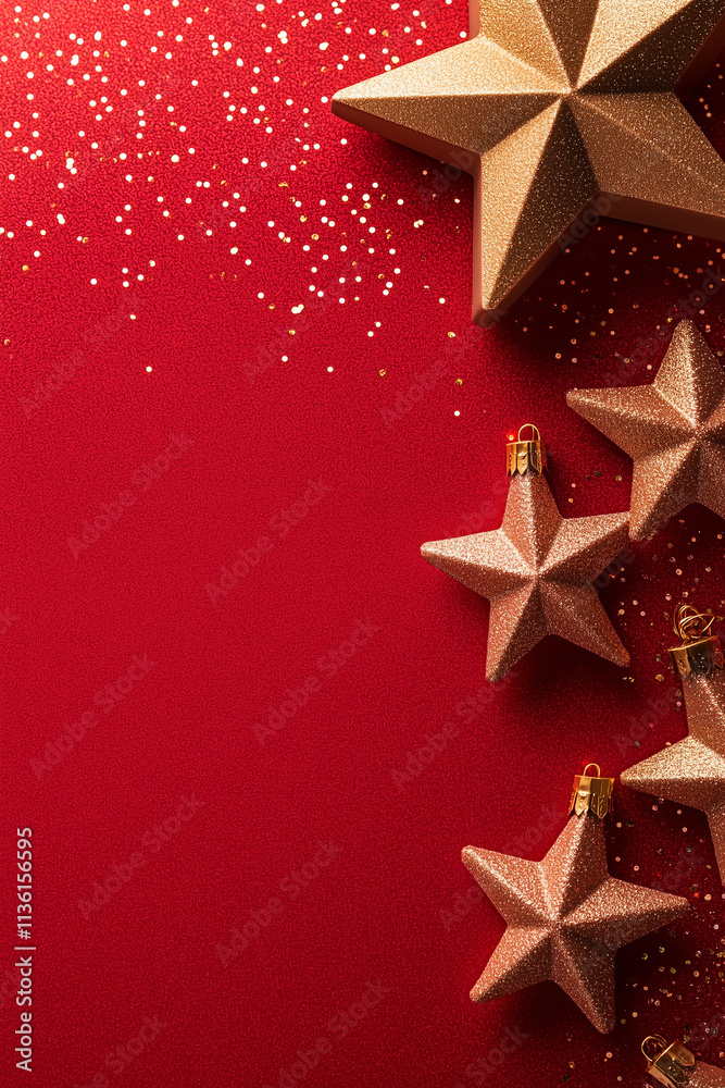 christmas star on red christmas star on red