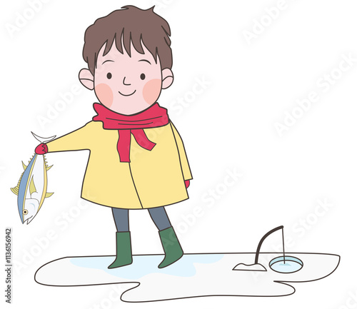 Man holding fish in hand