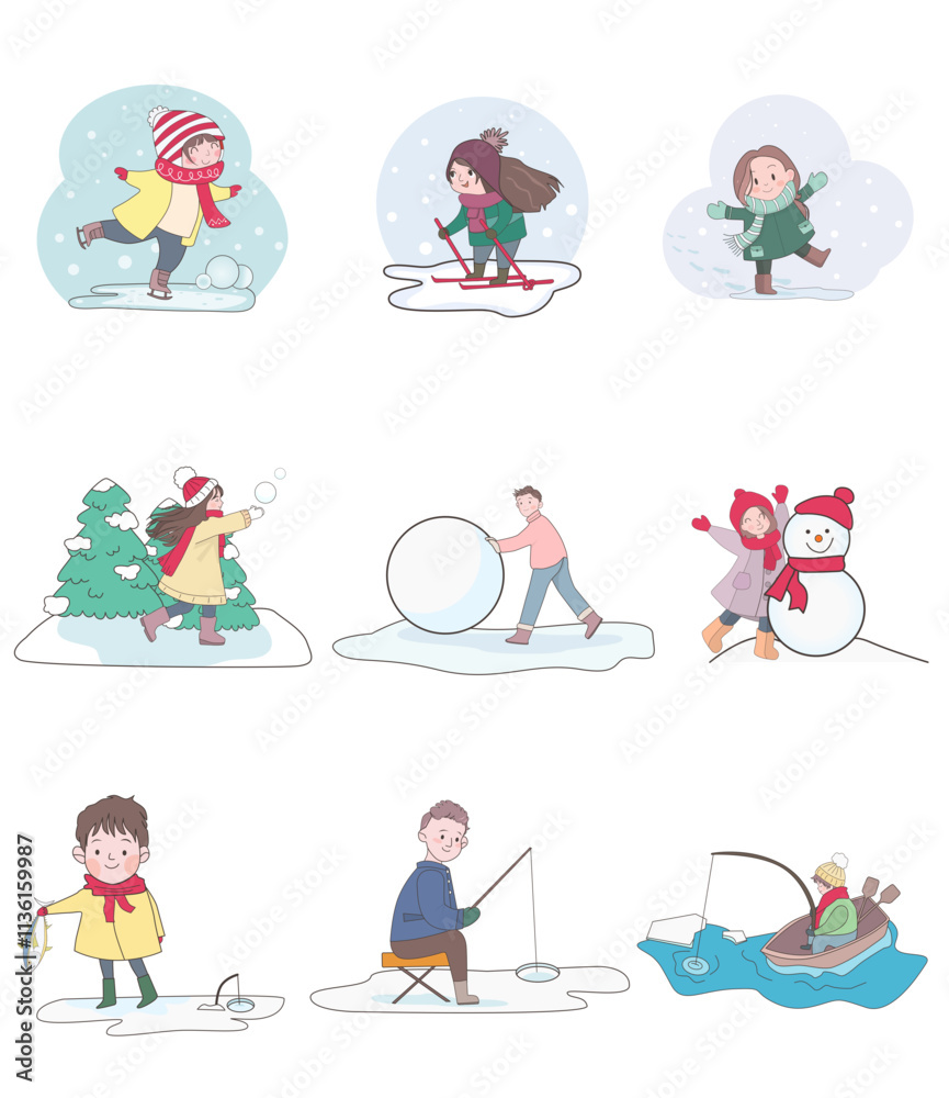 Fototapeta premium Winter activities