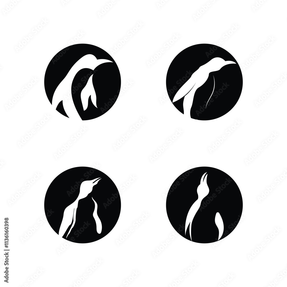 penguin logo vector illustration template design