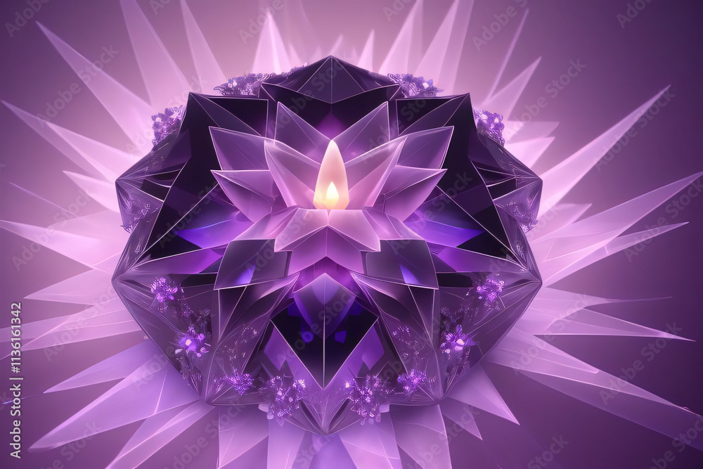 Brilliant purple amethyst heart gem, a precious 3D diamond shape, luxury jewelry design Brilliant purple amethyst heart gem, a precious 3D diamond shape, luxury jewelry design