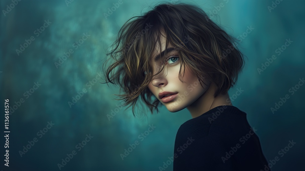 Shoulder-length cut with wispy layers for woman Shoulder-length cut with wispy layers for woman