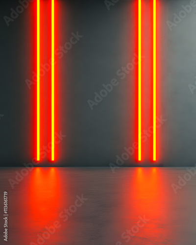 Wallpaper Mural Illuminated podium setting abstract art space digital gallery modern environment low angle perspective futuristic concept Torontodigital.ca