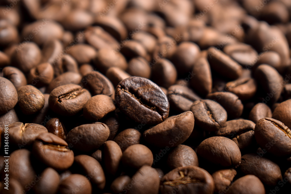 Aromatic Roasted Coffee Beans Textured Background Aromatic Roasted Coffee Beans Textured Background