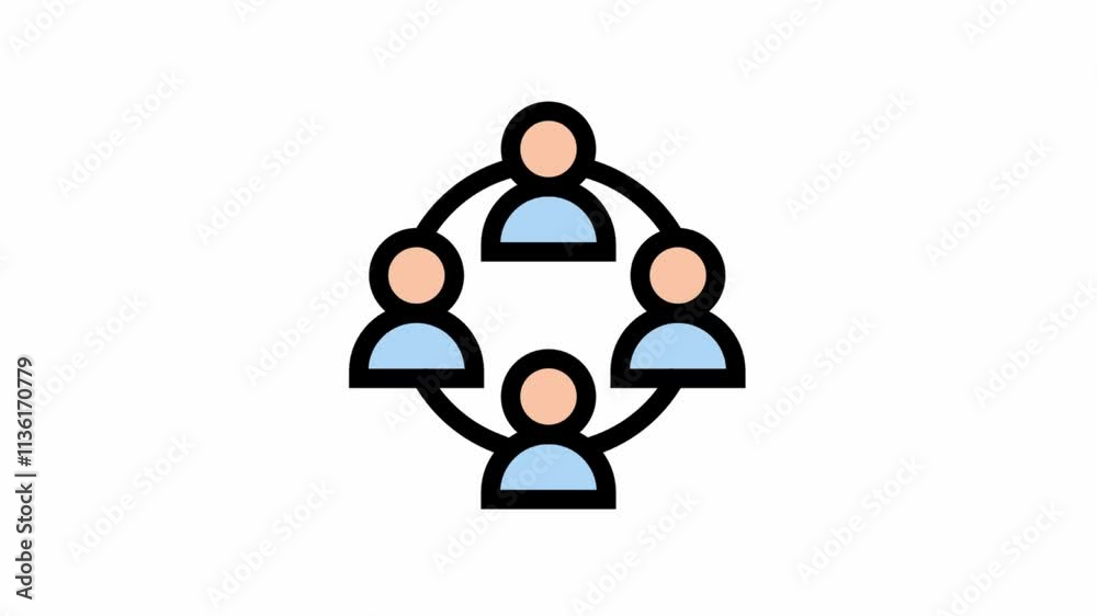 Agile and teamwork symbol - Agile, teamwork and project management icon symbol. Agile and teamwork symbol - Agile, teamwork and project management icon symbol.