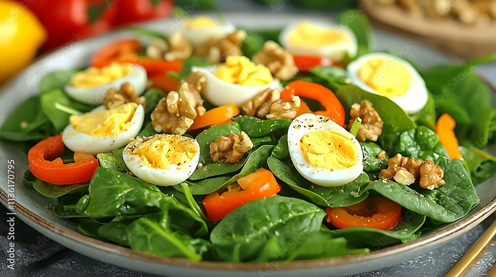 Egg salad close-up Egg salad close-up