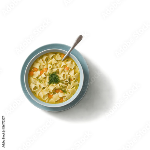 Pantruca - A traditional Chilean soup made with homemade pasta, potatoes, and vegetables, offering a comforting and hearty meal, typically photo