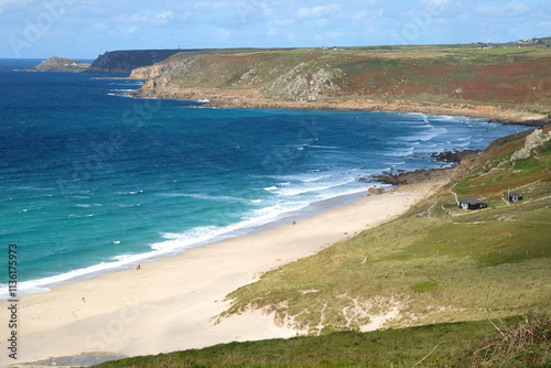Sennen Cove beach, in West Cornwall, UK.