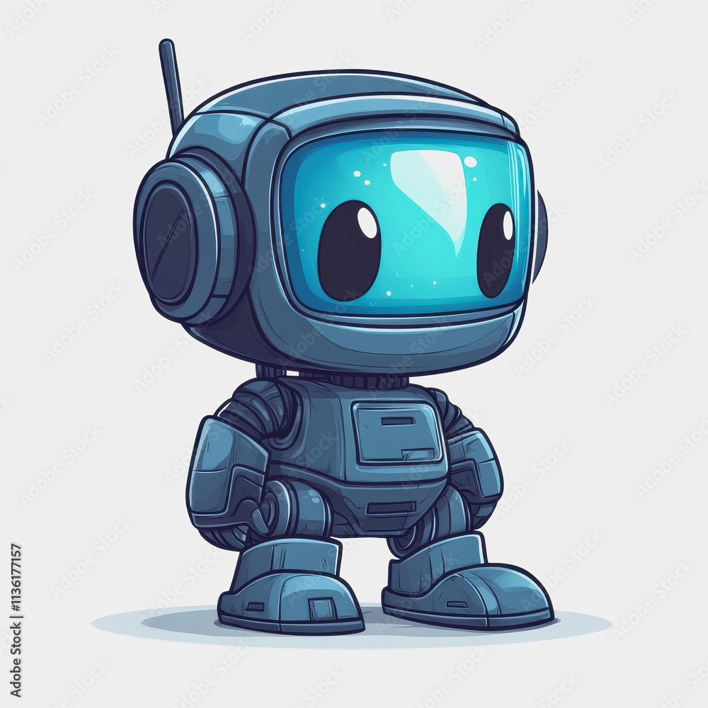 Window Cleaner Robot Cartoon Blue Helmet Black Nose Innovative Automated Cleaning Technology Home Maintenance Solutions Window Cleaner Robot Cartoon Blue Helmet Black Nose Innovative Automated Cleaning Technology Home Maintenance Solutions