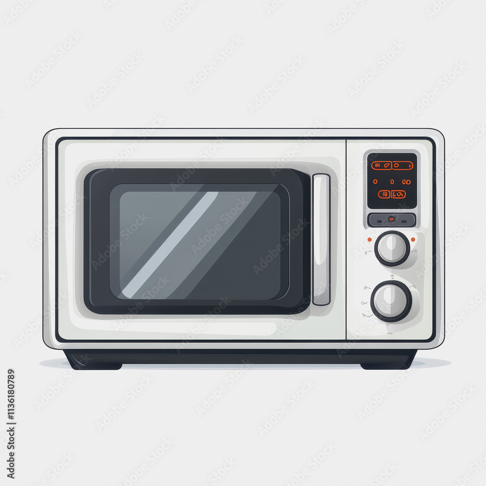 Flat Icon Microwave Oven Open Door Illustration Modern Kitchen Appliance Design Concept for Cooking and Food Preparation Flat Icon Microwave Oven Open Door Illustration Modern Kitchen Appliance Design Concept for Cooking and Food Preparation
