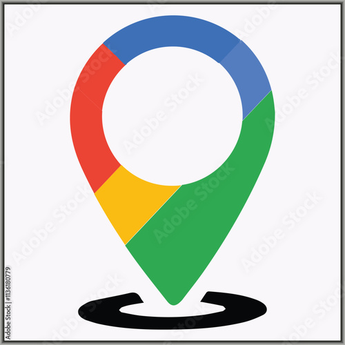 location locator icon bundle with color design 