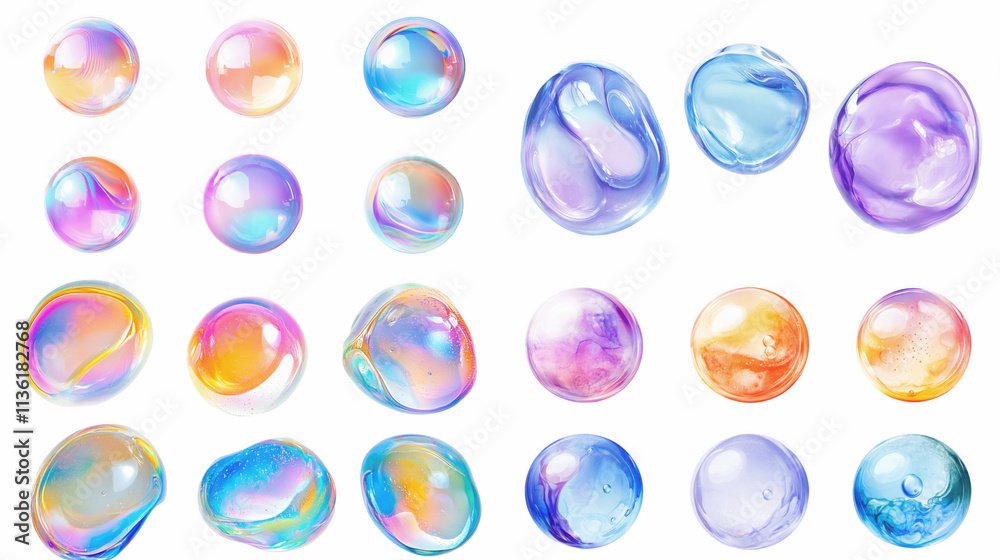 Colorful Abstract Spheres: A Vibrant Graphic Design
