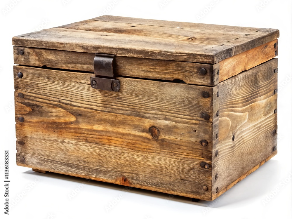 Isolated Blank Old Wooden Box on White Background for Urban Exploration Photography, Perfect for Vintage Aesthetic, Rustic Decor, and Creative Projects Isolated Blank Old Wooden Box on White Background for Urban Exploration Photography, Perfect for Vintage Aesthetic, Rustic Decor, and Creative Projects
