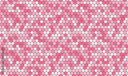 Geometric polka dot pattern with colorful spots, perfect for seamless wallpaper, textile prints, and modern poster backgrounds with an abstract touch.