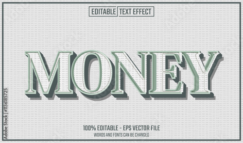 money editable text effect
